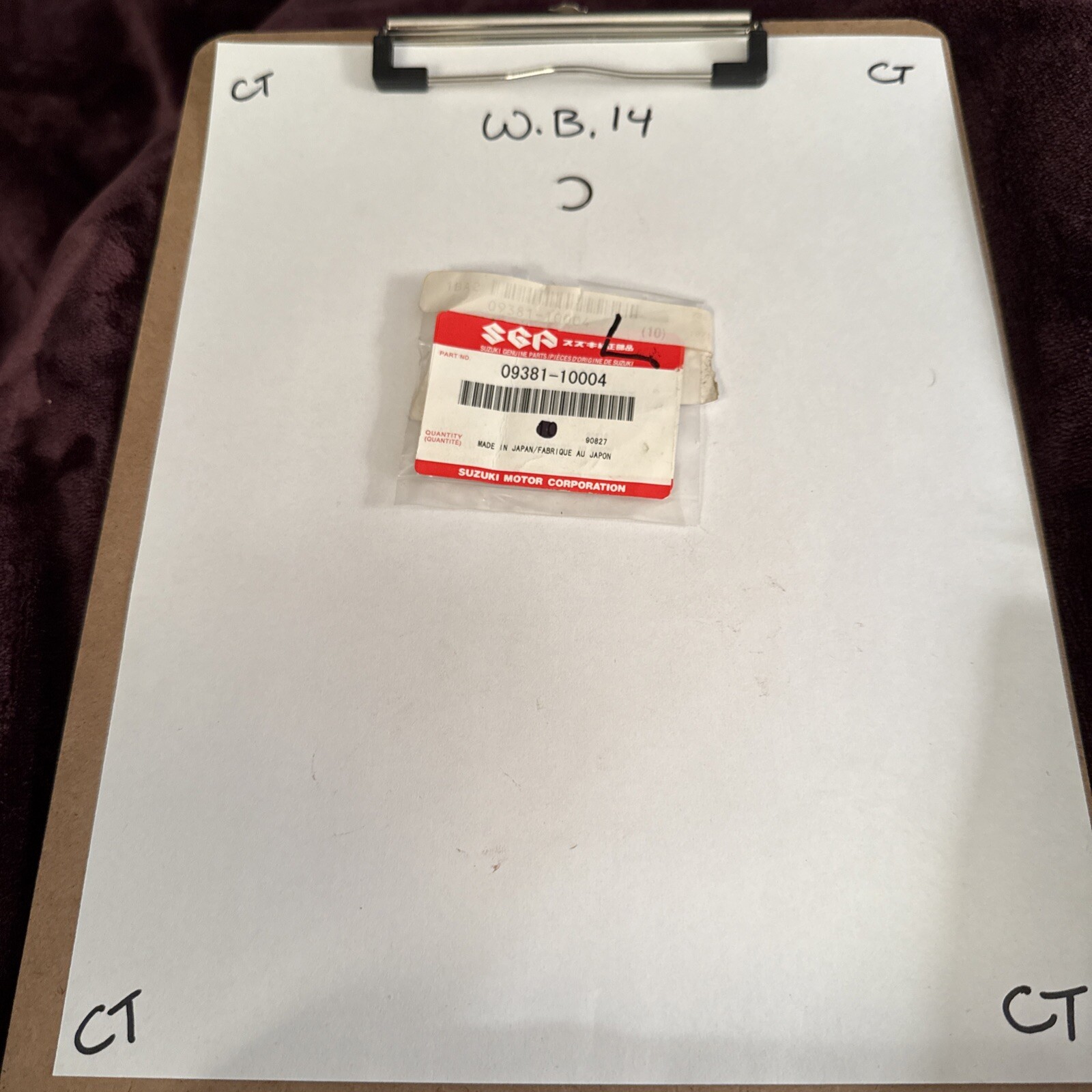 SUZUKI RING, SNAP QUADRUNNER, QUADSPORT, ALT 09381-10004 NOS!