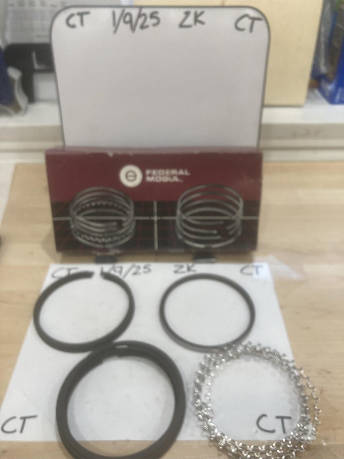 Sealed Power E243K30 SBC Chevy 400 377 Moly Piston Rings 30 over 4.155" Bore - Image 3