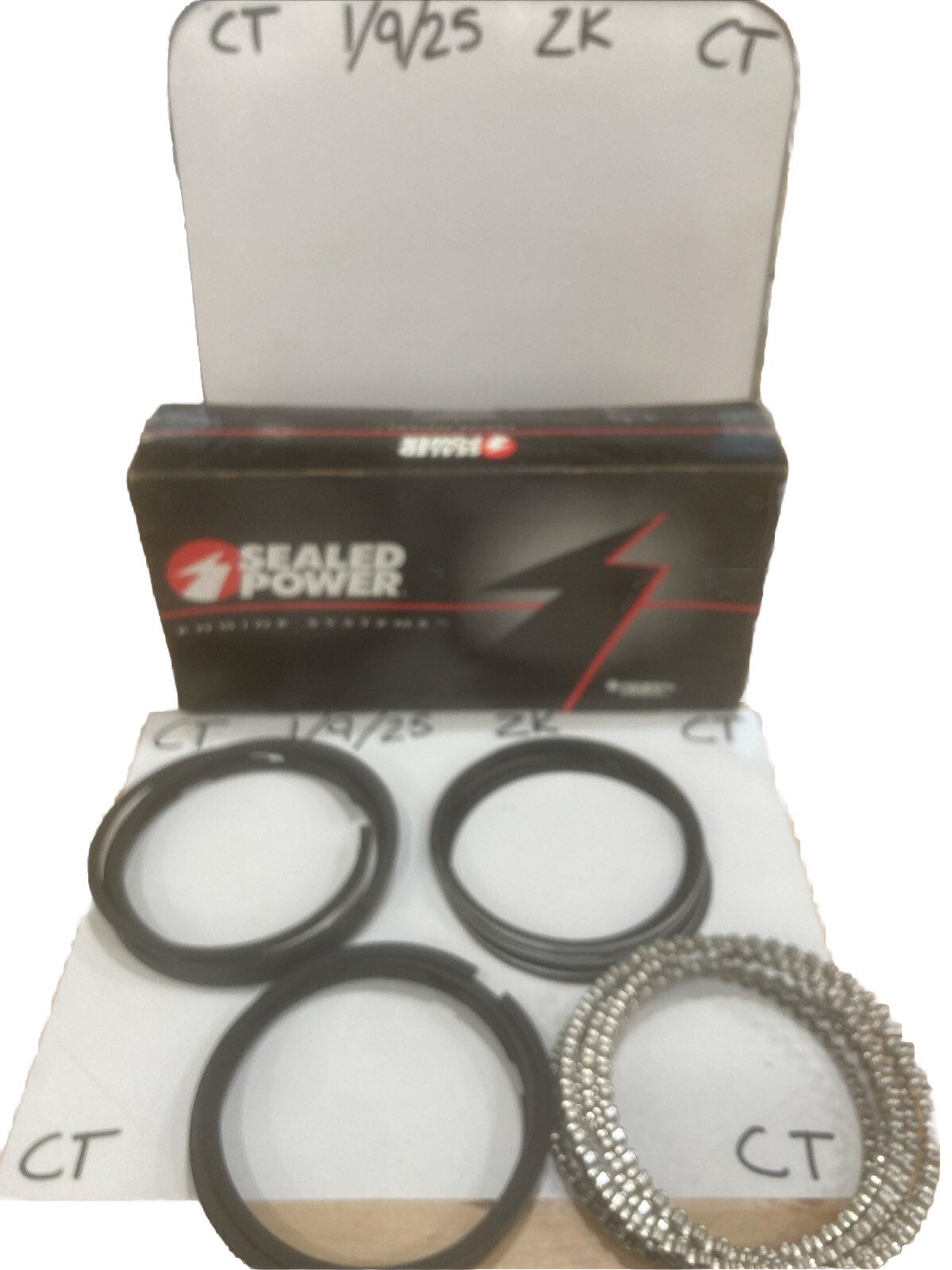 Sealed Power E243K30 SBC Chevy 400 377 Moly Piston Rings 30 over 4.155" Bore