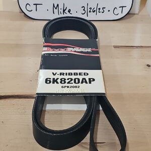 Serpentine Belt-Automotive V-Ribbed Belt (Standard) Roadmax 6K820AP