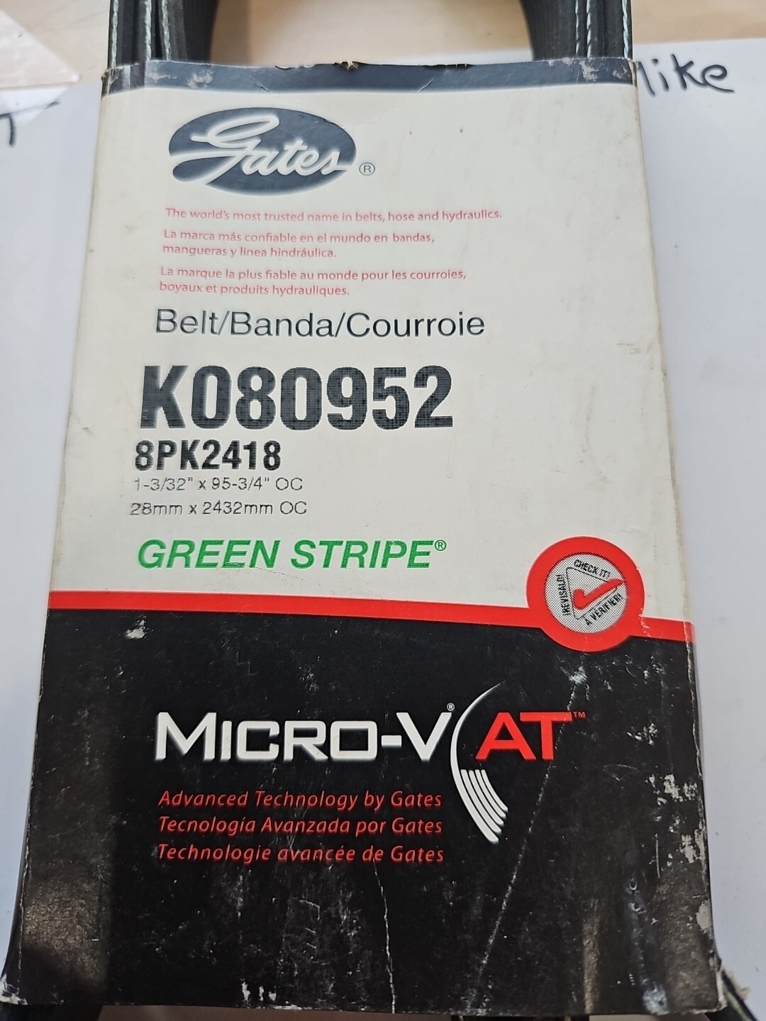 Serpentine Belt-Premium OE Micro-V Belt Gates K080952 - Image 3