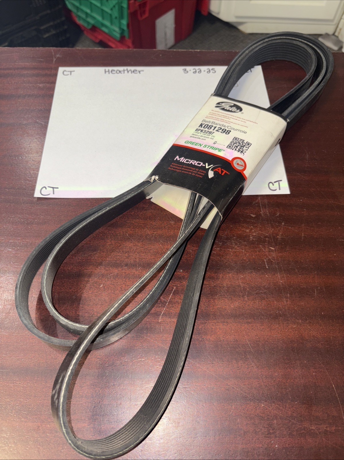 Serpentine Belt-Premium OE Micro-V Belt Gates K081298 (8PK3297)