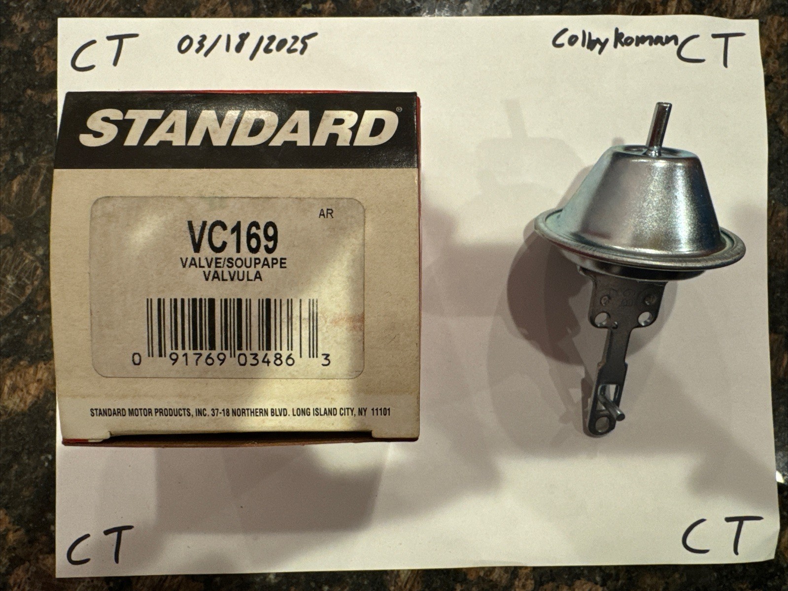 Standard Motor Products VC-169 Distributor Vacuum Advance