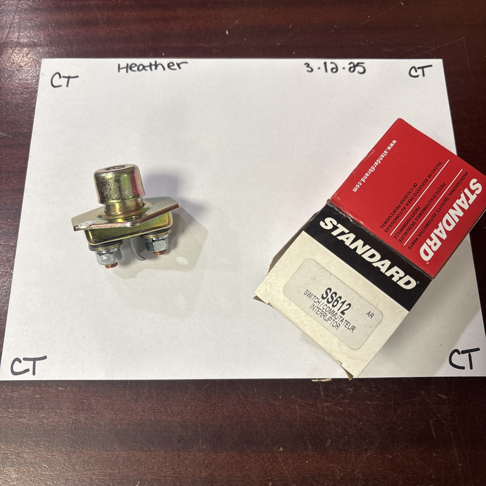 Standard SS612 New Starter Solenoid Switch