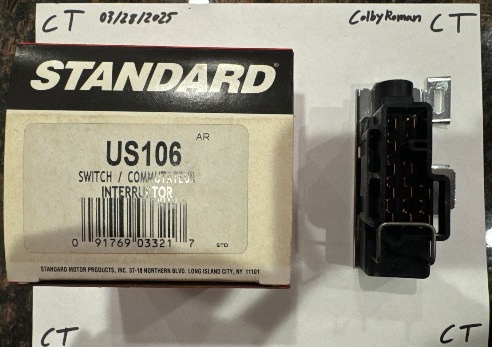 Standard US106 Ignition Switch