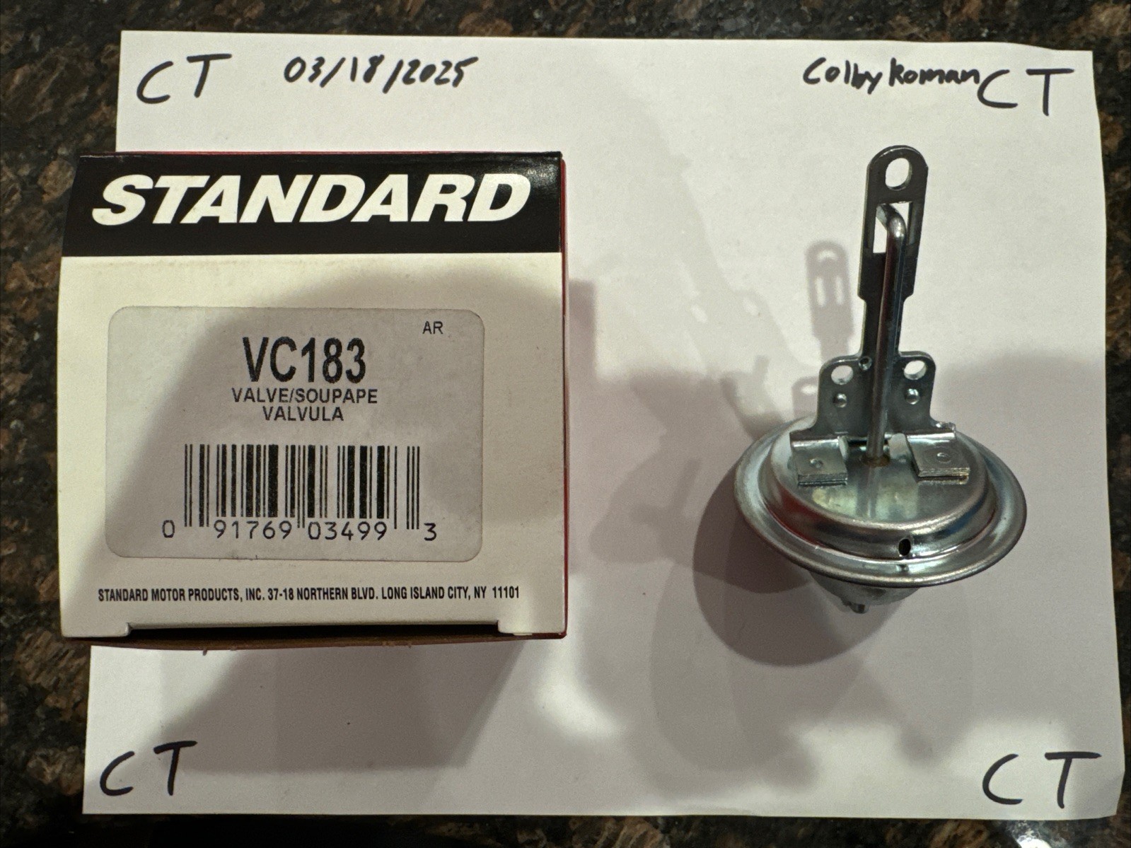 (Standard VC183) VCD300 Vacuum Advance Fits 73-74 CHEVROLET & GMC