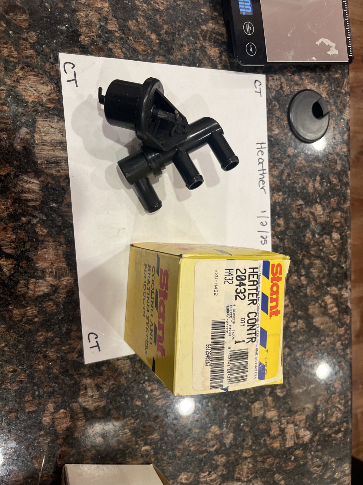 Stant 20432 Heater Control Valve