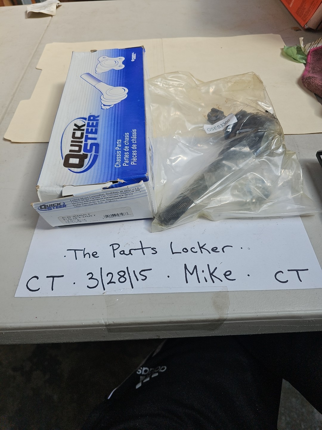 Steering Tie Rod End QuickSteer ES3366T