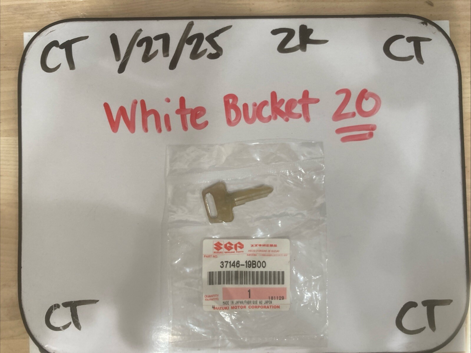 Suzuki 37146-19B00 Key Blank Genuine OEM New