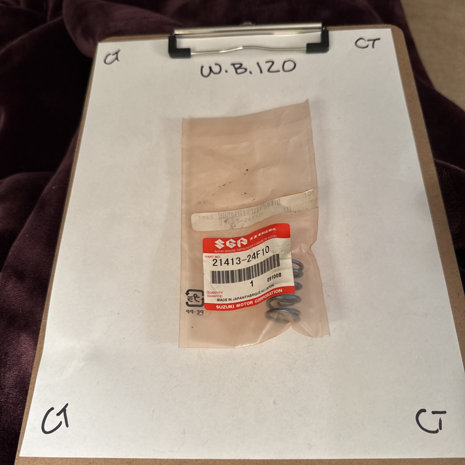 Suzuki OEM Part 21413-24F10 SPRING, CLUTCH