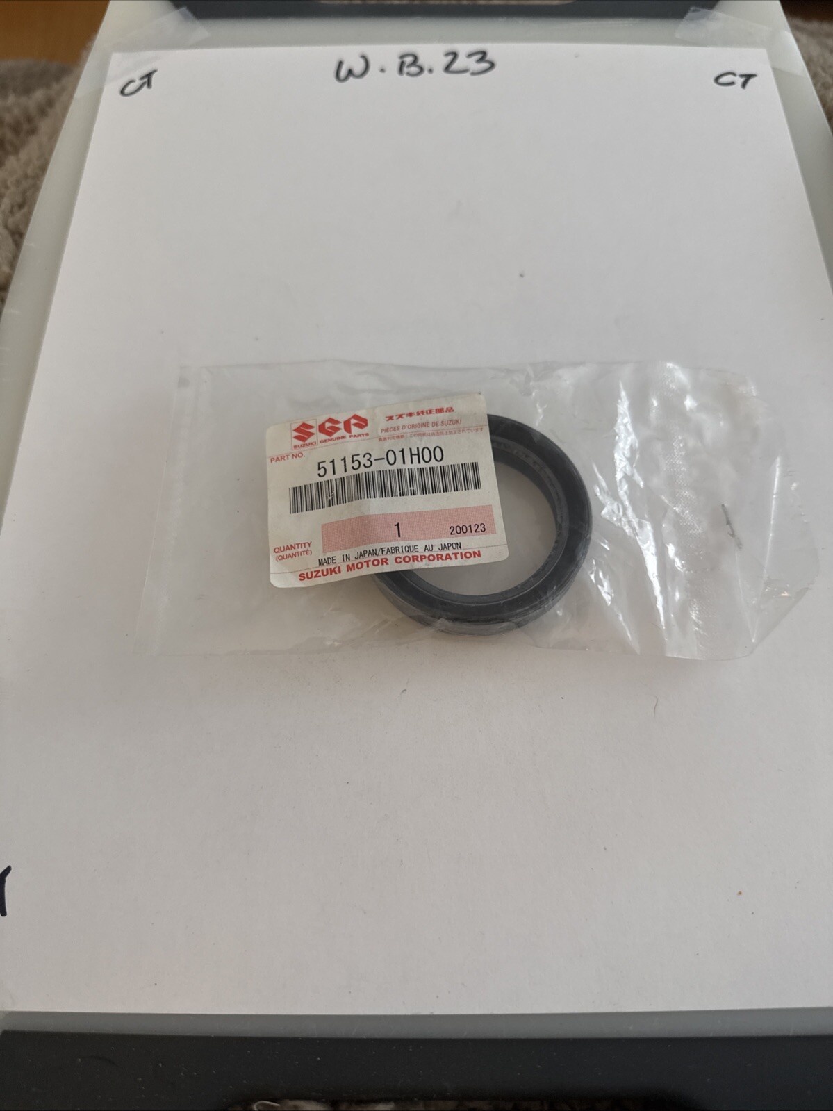 Suzuki OEM Part 51153-01H00 SEAL, OLIL