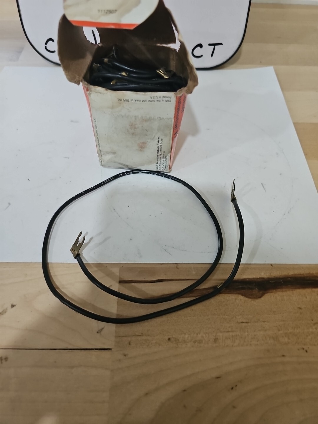 TRW DR-123 NOS Style 1015 Es8930 18G 105°c 600v Terminal Leads (1 Pack Of 10) - Image 3