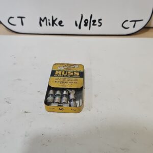 VINTAGE BUSS GLASS TUBE FUSES- BUSSMAN AG 1 - (1 Pkg Of 5 Fuses)
