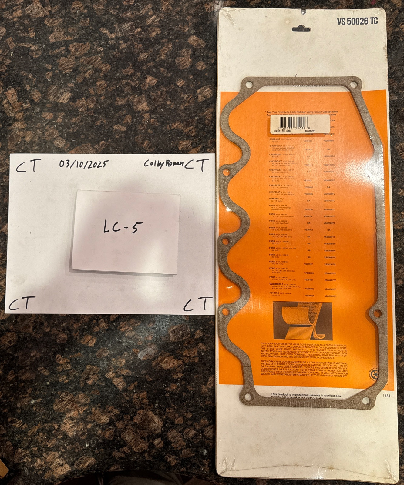 Victor Reinz VS50026TC Valve Cover Gasket Fits 1985-1990 Ford Mercury Models