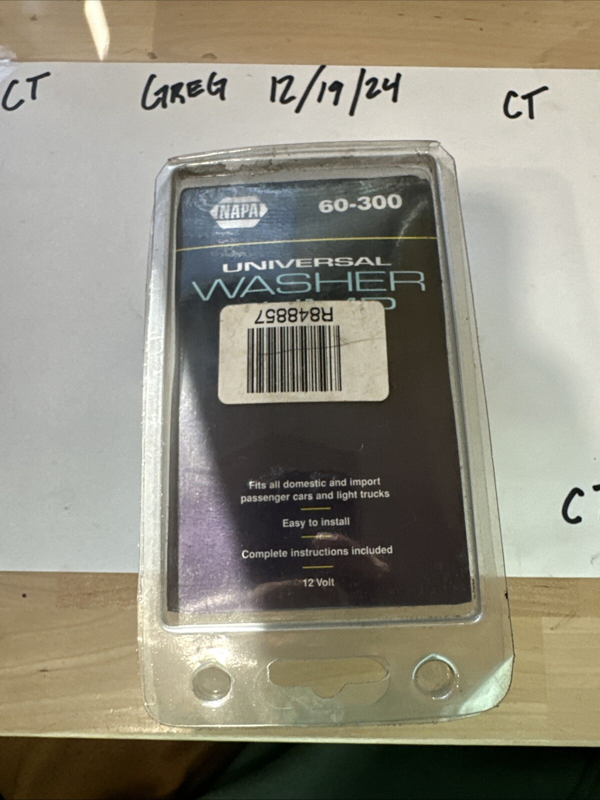 Vintage NOS Napa 60-300 Universal Windshield Washer Service Kit Sealed - Image 3