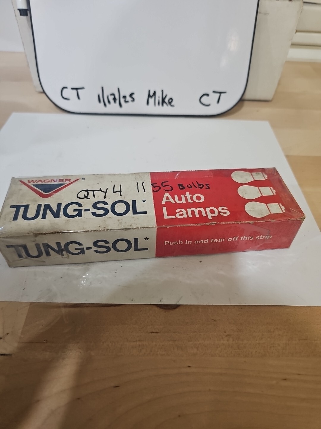 Vintage TUNG-SOL LIGHT 1155 Auto Lamp NOS 12v 4cp Bulbs (1 Box Of 4 Bulbs) - Image 6