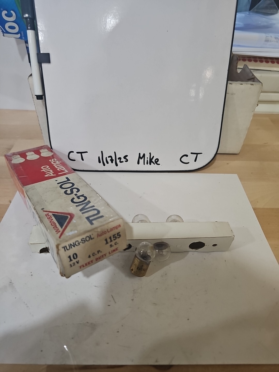 Vintage TUNG-SOL LIGHT 1155 Auto Lamp NOS 12v 4cp Bulbs (1 Box Of 4 Bulbs)