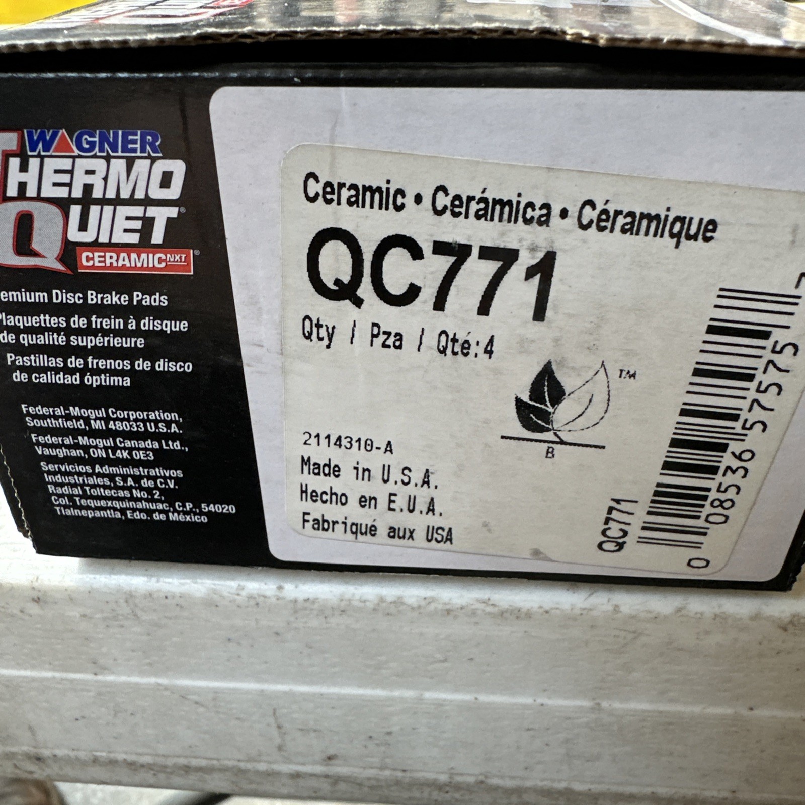 Wagner TQ Brake Pads QC771 Rear For 1998 2005 Lexus GS300 1998 2000 GS400 NEW - Image 3