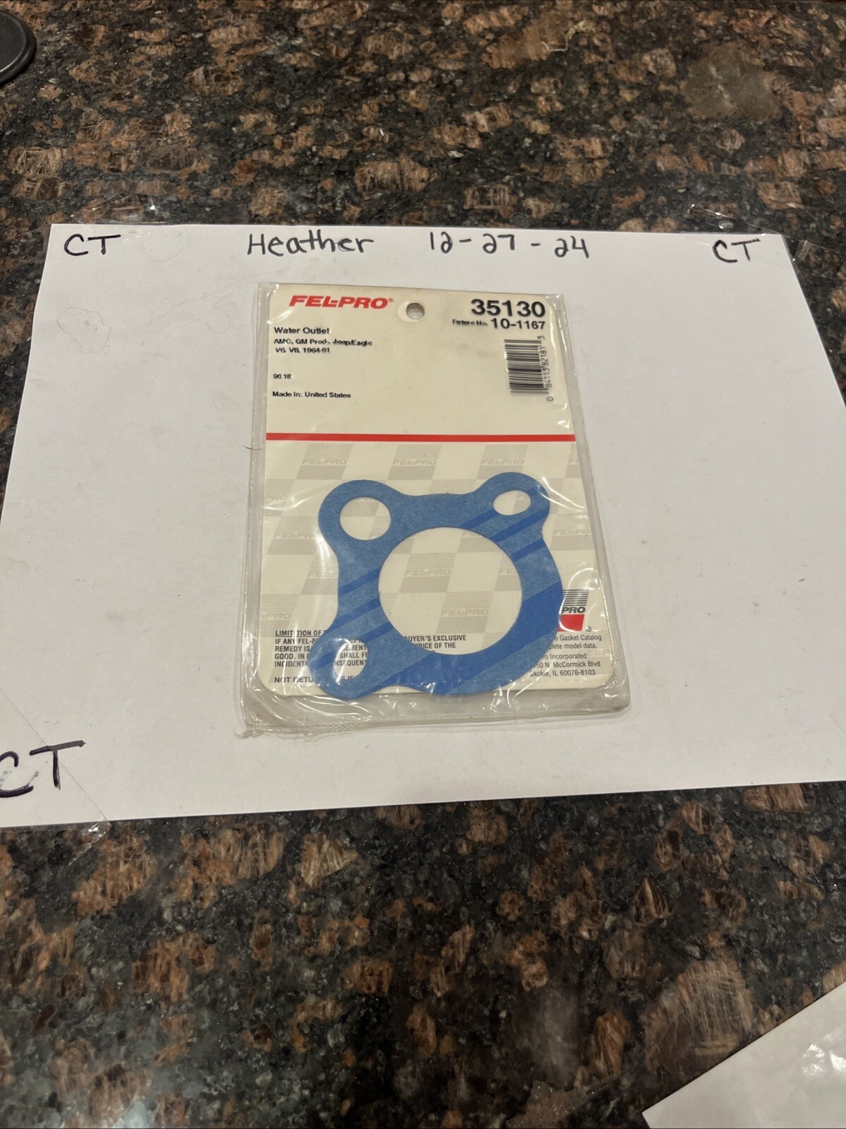 Water Outlet Gasket Fel-Pro 35130