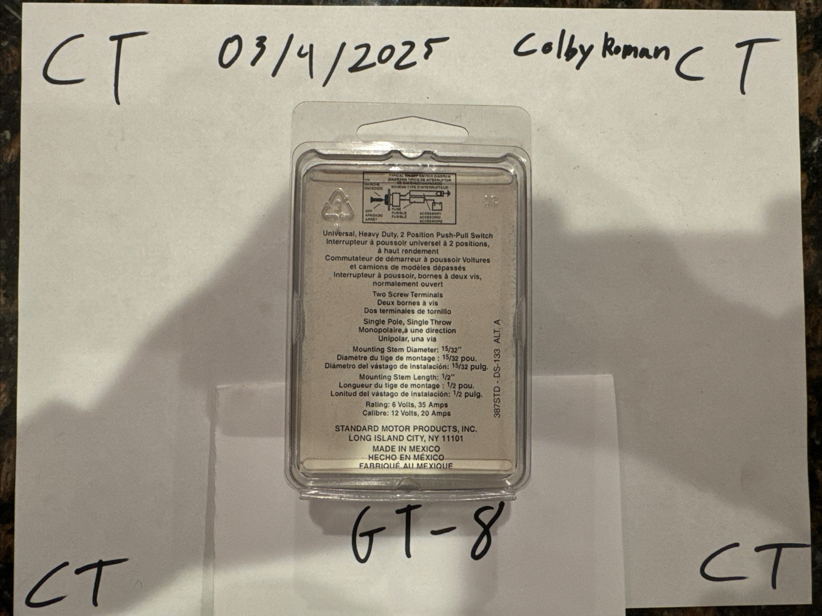 Windshield Wiper Switch Standard DS-133 - Image 5