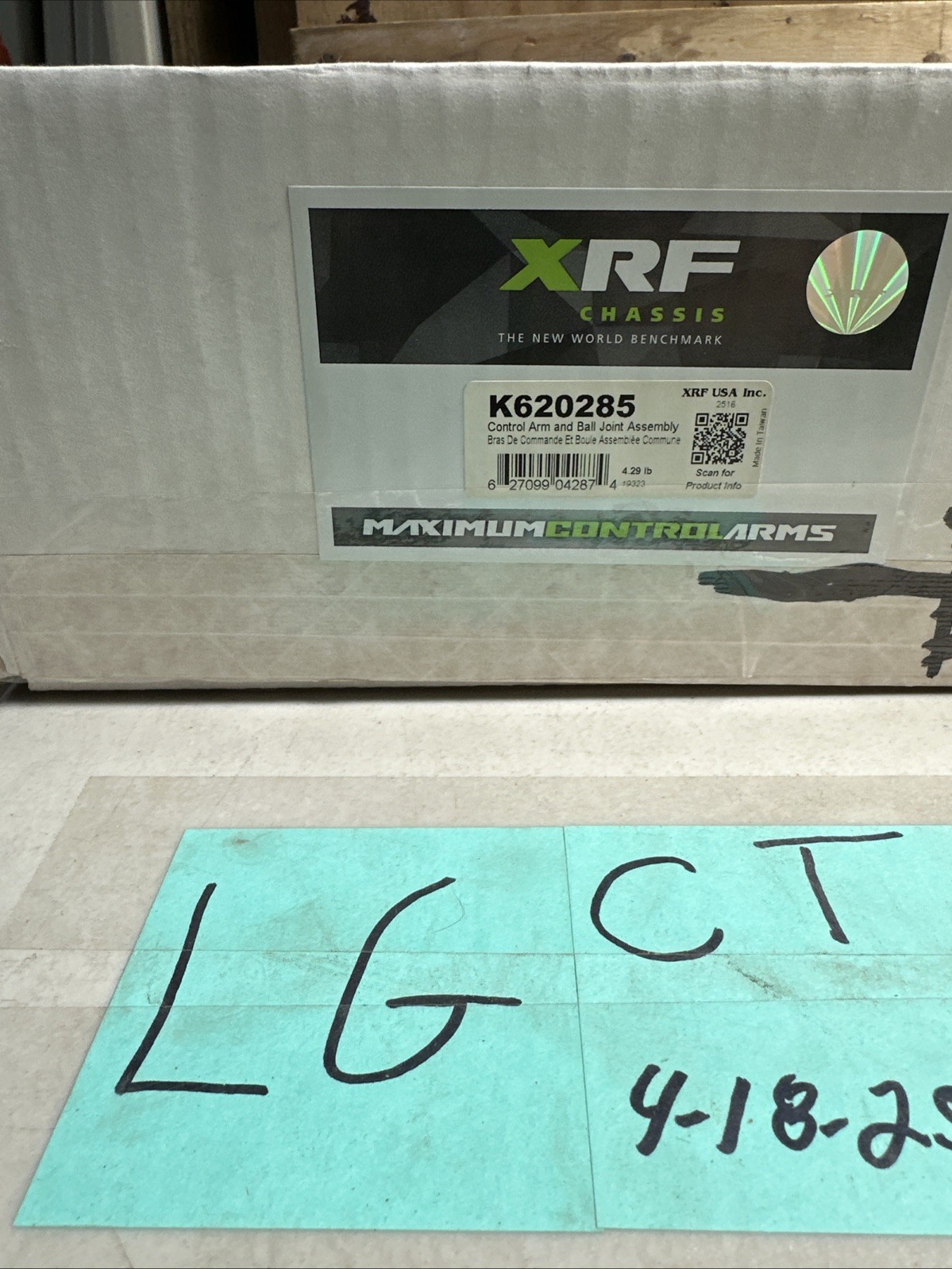 XRF K620285 Left Right Front Upper Control Arm and Ball Joint Assembly