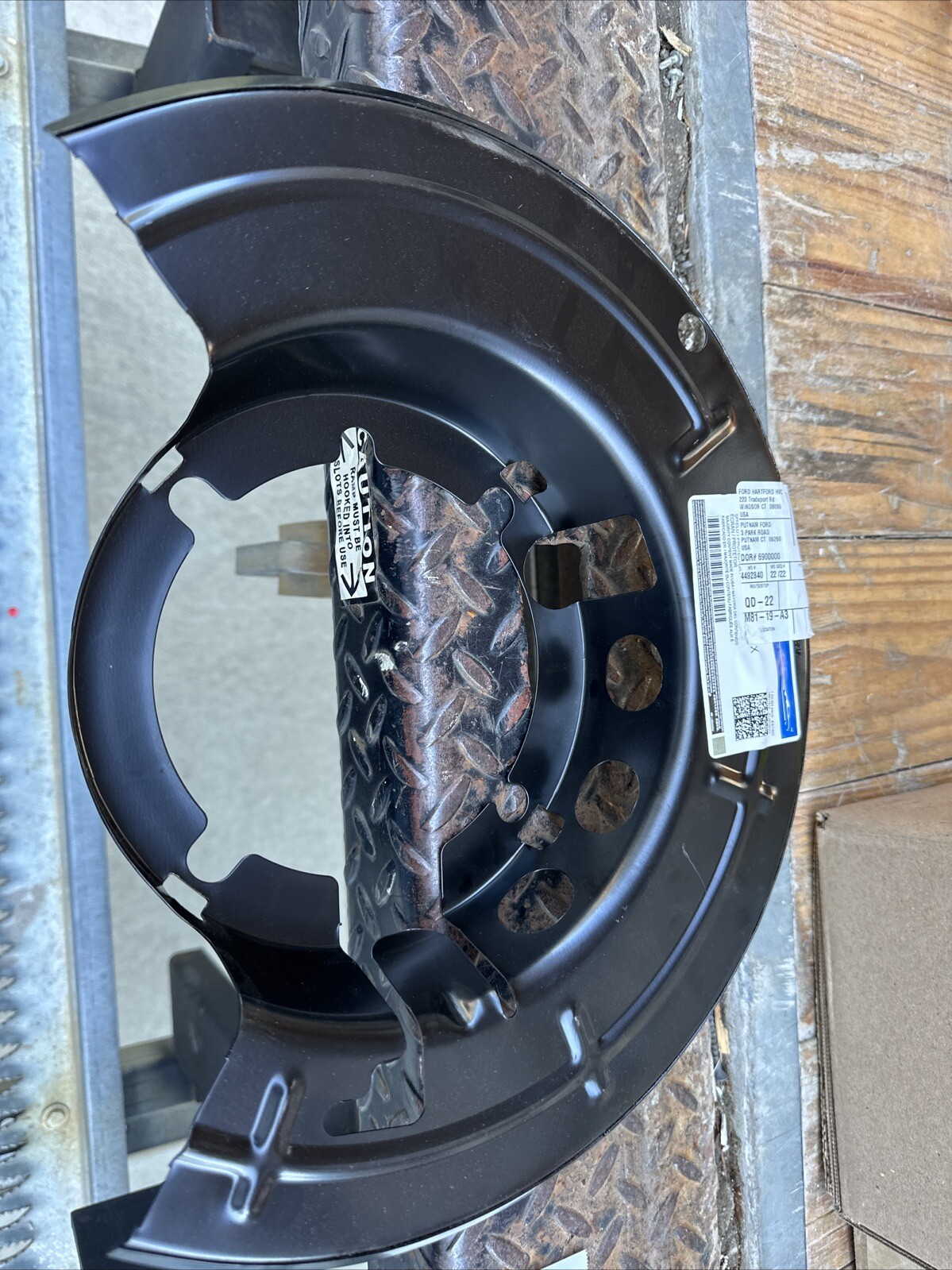 05-12 Super Duty F-250 F-350 OEM Ford Front Brake Splash Shield Backing Plate RH - Image 4