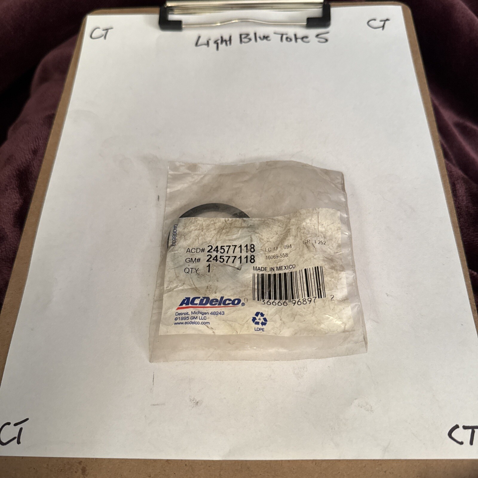 (1) Genuine ACDelco GM 24577118 Seal