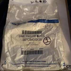 (1) Genuine Ford Ft Lower Control Arm Bolt W712840-S439 Sold Individually