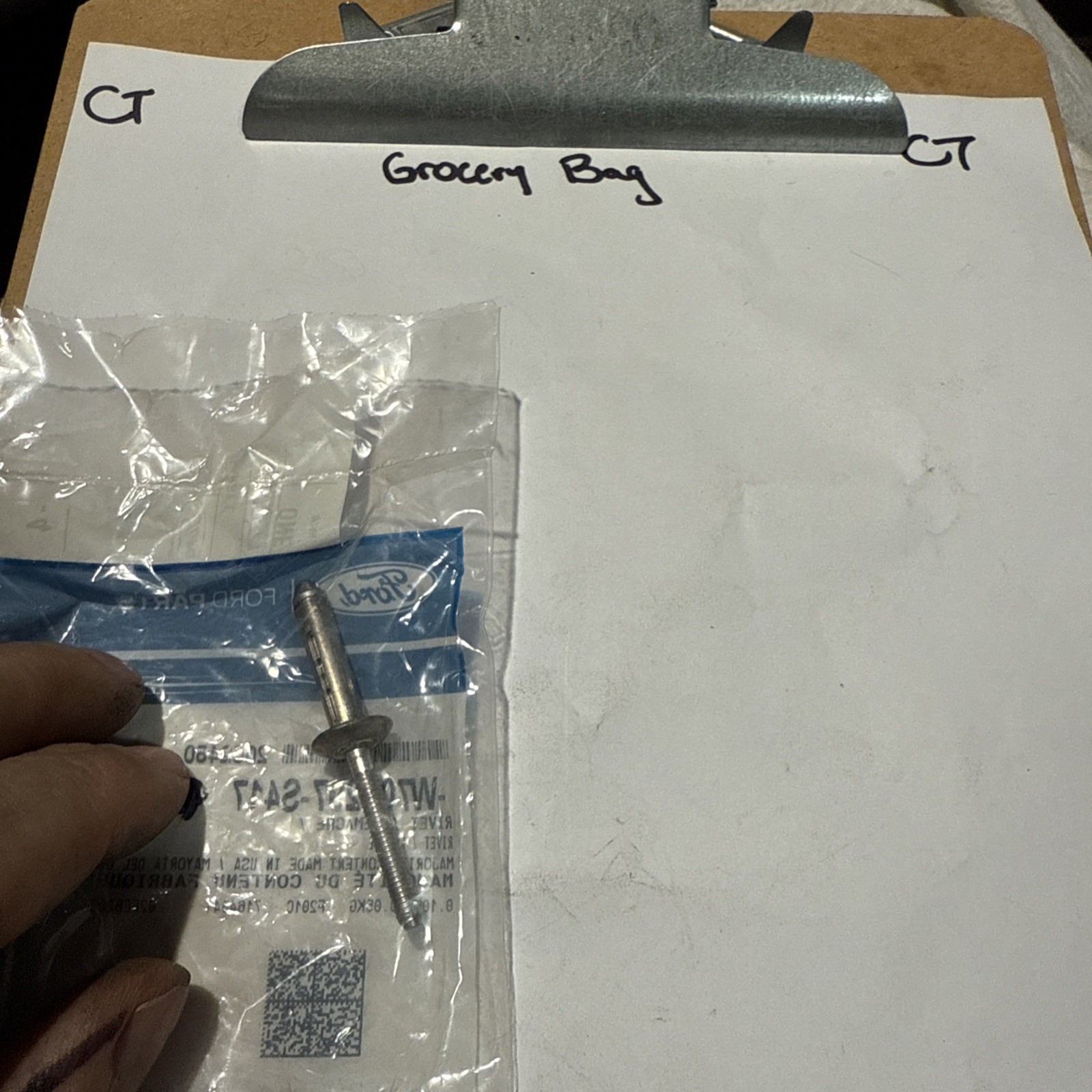 (1) Genuine Ford Valance Rivet W705297-S417 Sold Individually - Image 3