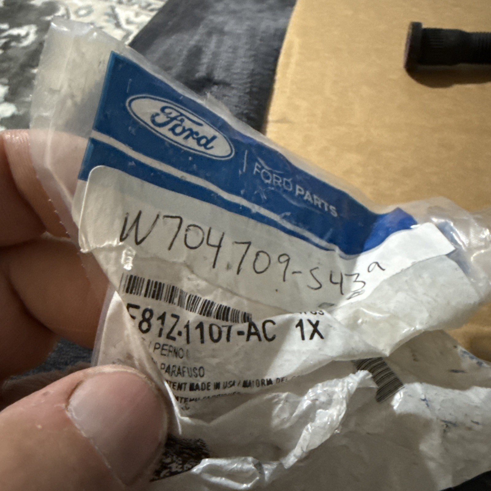 (1) NEW OEM FORD PART F81Z1107AC BOLT Sold Individually - Image 3