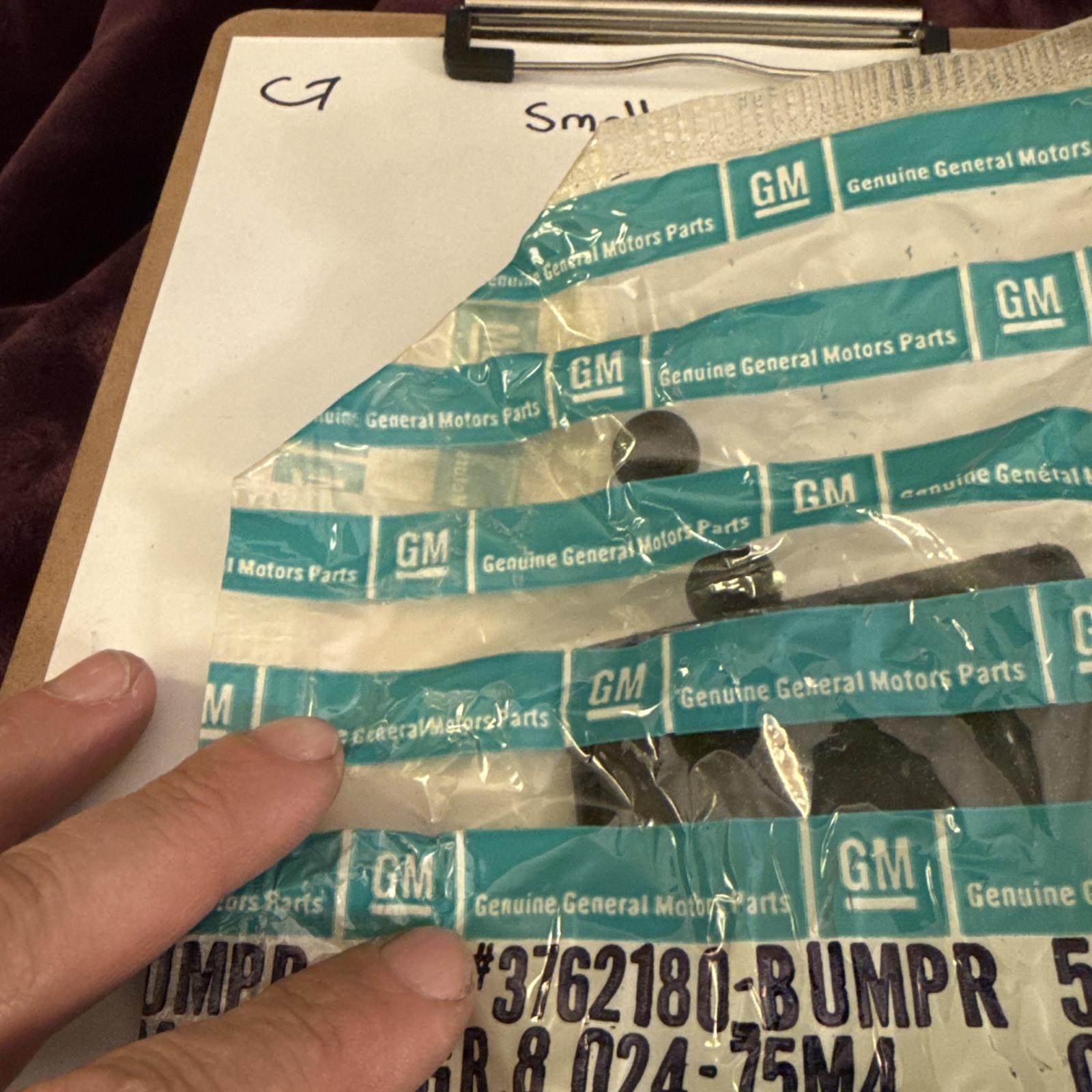 (1) NOS 1968 Camaro Hideaway Headlight Rubber Bumper 3762180 Sold Individually