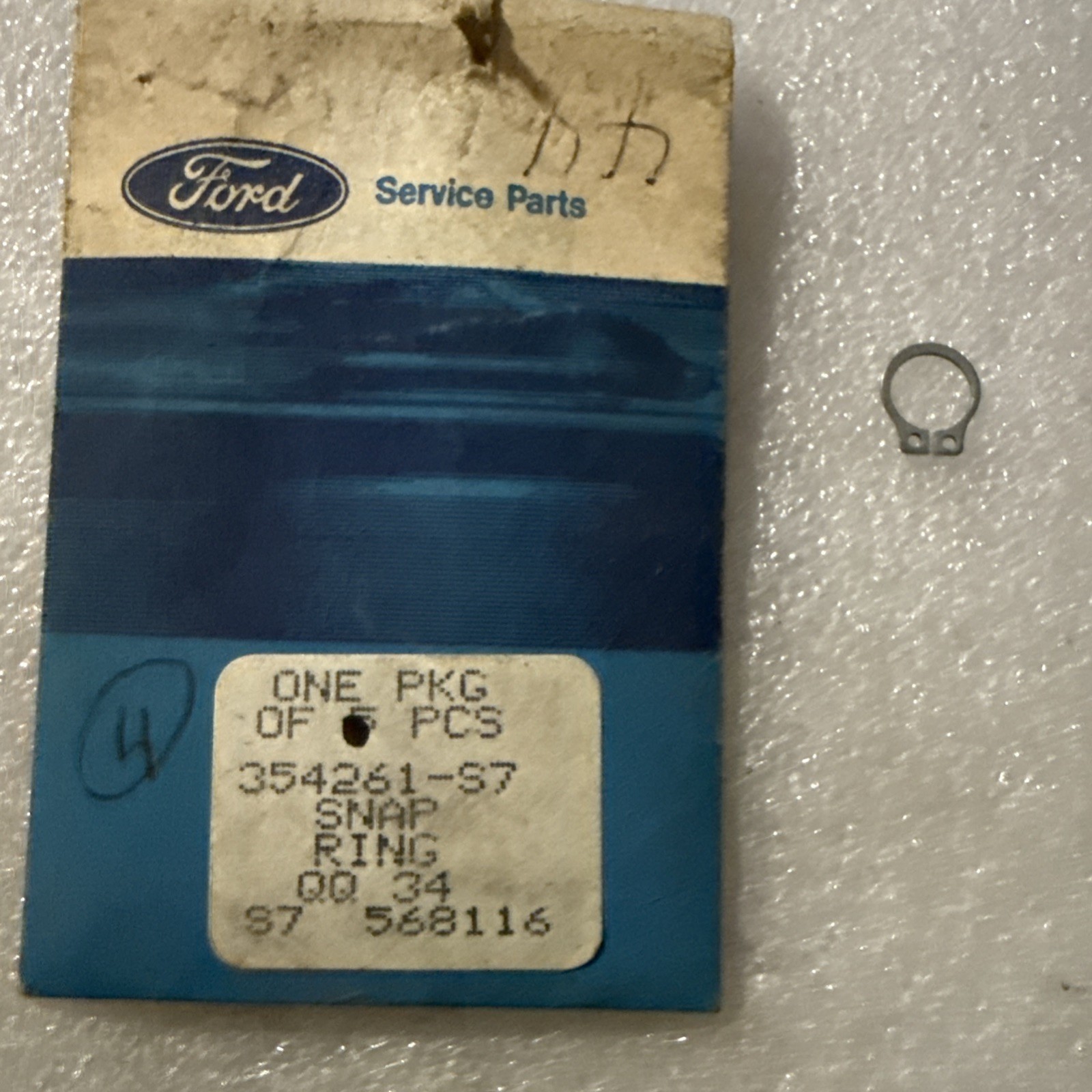 (1) NOS Ford Snap Ring Part 354261-S7. - Image 3