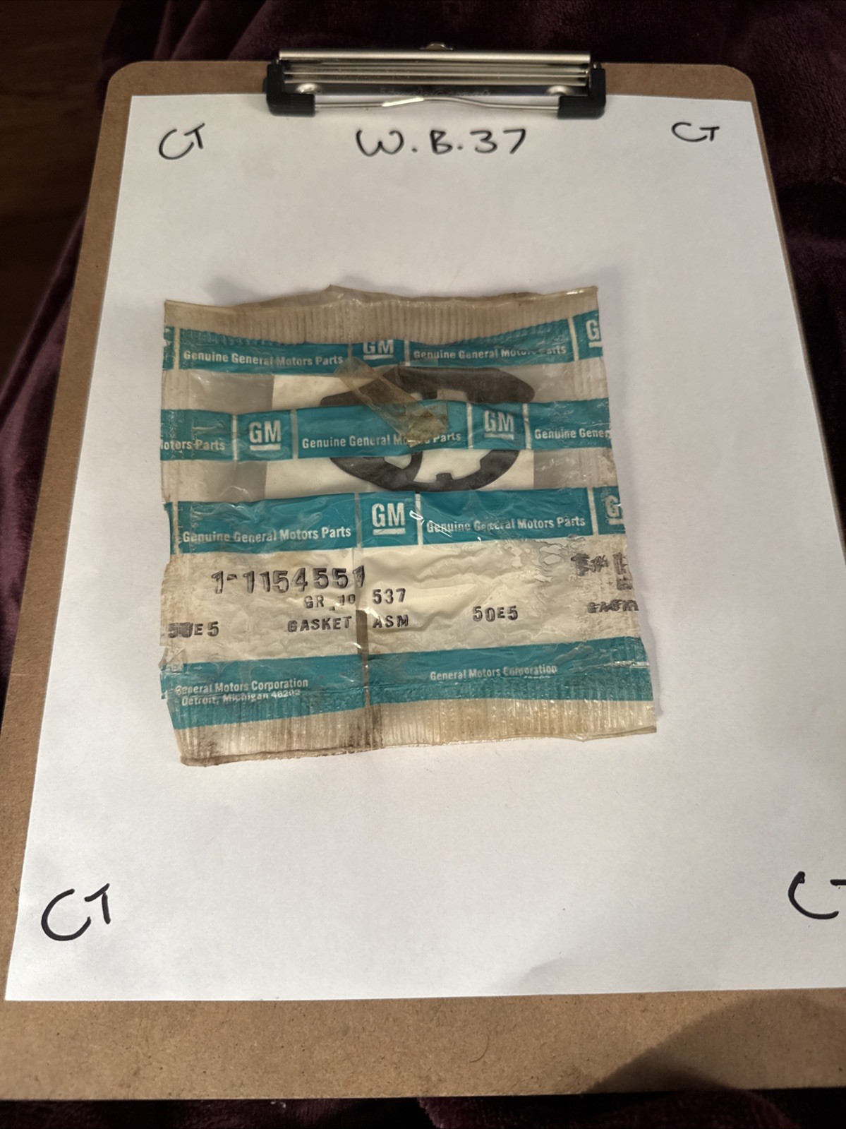 (1) NOS GM 1964-1972 Camaro Chevelle Nova GTO Door Handle Gasket 1154551 3772582