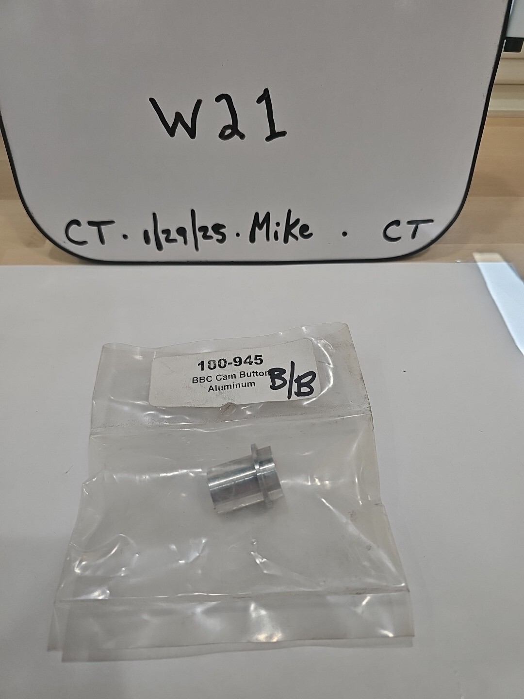 100-945 BBC Aluminum Cam Button