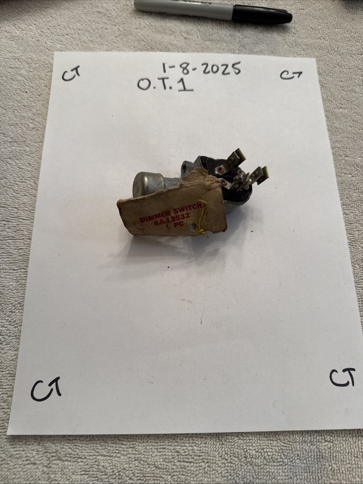 1947-1956 Ford,Thunderbird,Lincoln,Mercury NOS headlight, headlamp dimmer switch