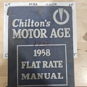 1958 Chilton's Motor Age Flat Rate Manual Hardcover