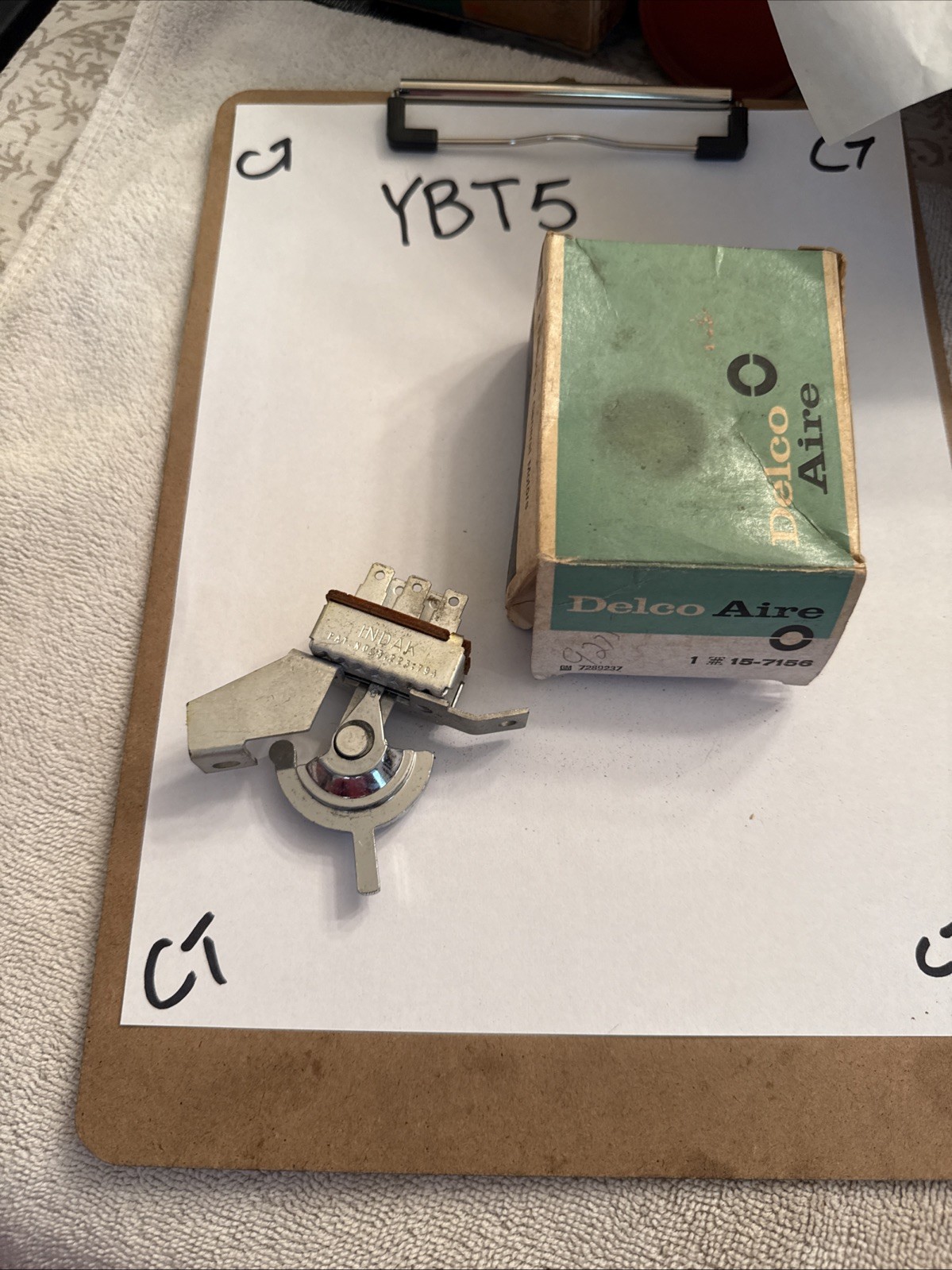 1965 Buick LeSabre Wildcat NOS Heater A/C Blower Control Switch GM # 7289237 OEM