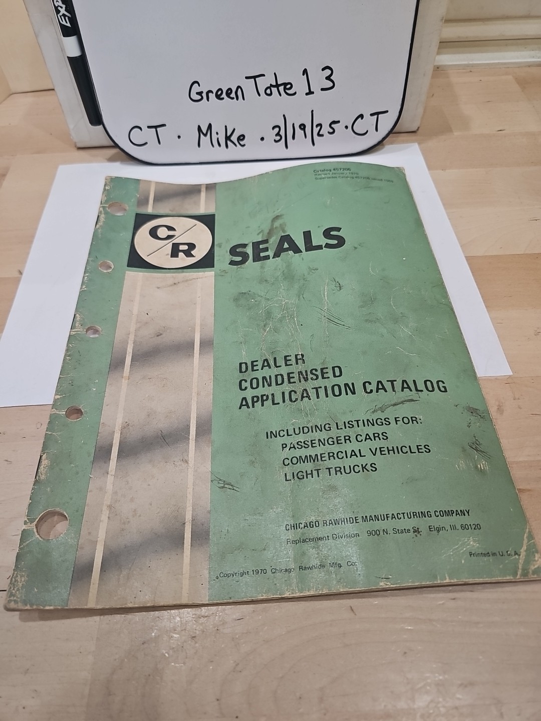 1970 CR Seals Dealer Condensed Application Catalog