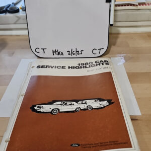 1980 FORD CAR SERVICE MAINTENANCE HIGHLIGHTS BODY FEATURES GUIDE MANUAL