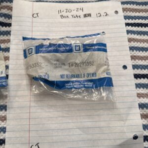 1984-1996 Corvette Upper Seat Belt Mounting Bolt Cover Nos OEM GM 20293352