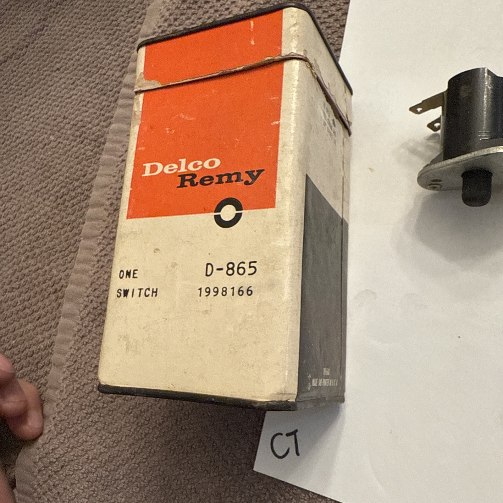 1998166 NOS Delco Remy Brake Light Switch 1957 1958 Oldsmobile w/Power Brakes - Image 4