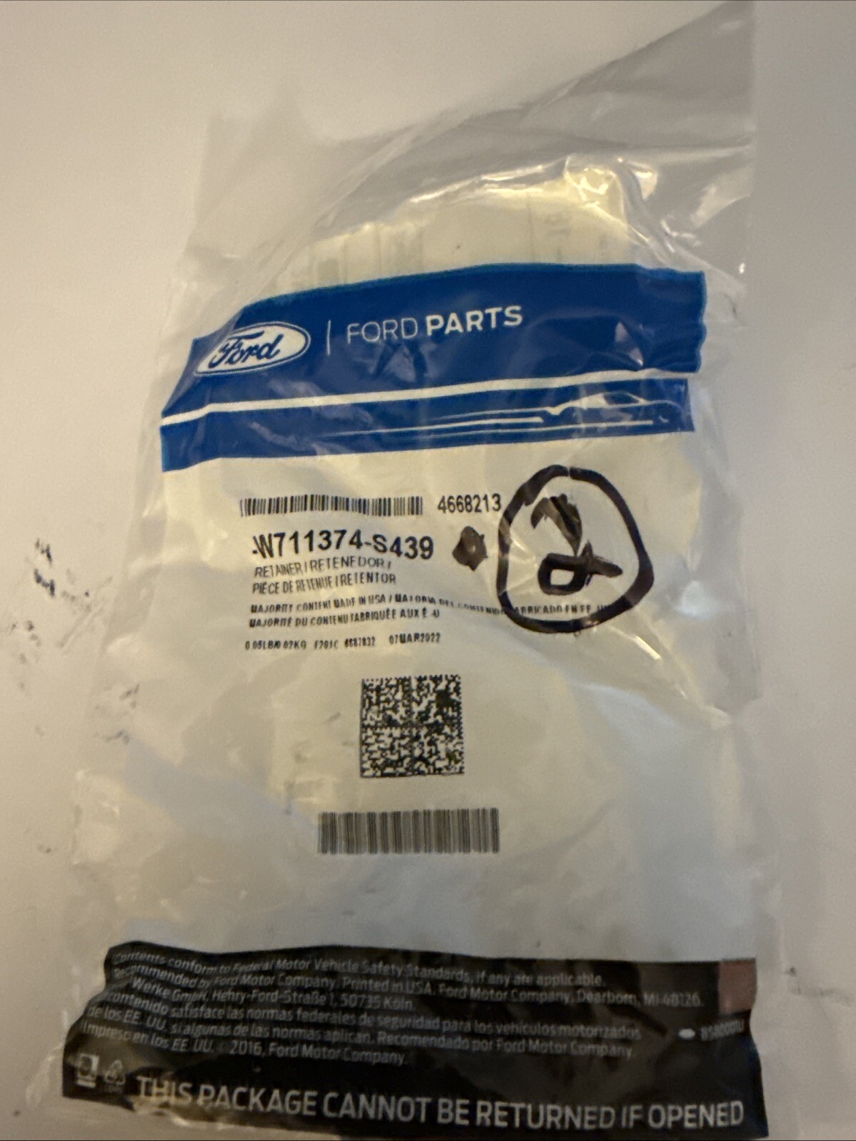 (2) Genuine Ford Outer Tie Rod Retainer Nuts W711374-S439 - Image 3