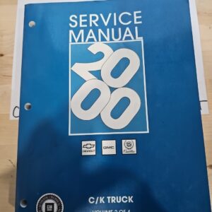 2000 C/K Truck Service Manual Chevy GMC Cadillac Volume 2 Of 4
