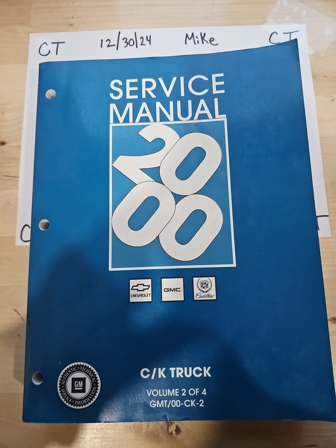 2000 C/K Truck Service Manual Chevy GMC Cadillac Volume 2 Of 4