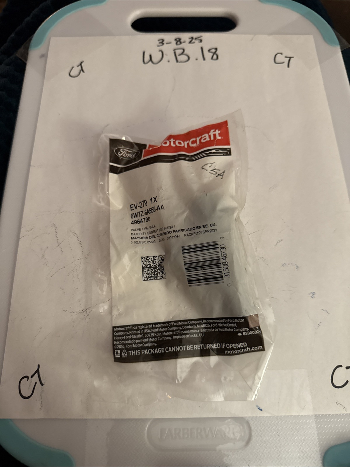 2004 F-350 SD 6.8L PCV Valve Motorcraft EV-279 OEM New Unopened