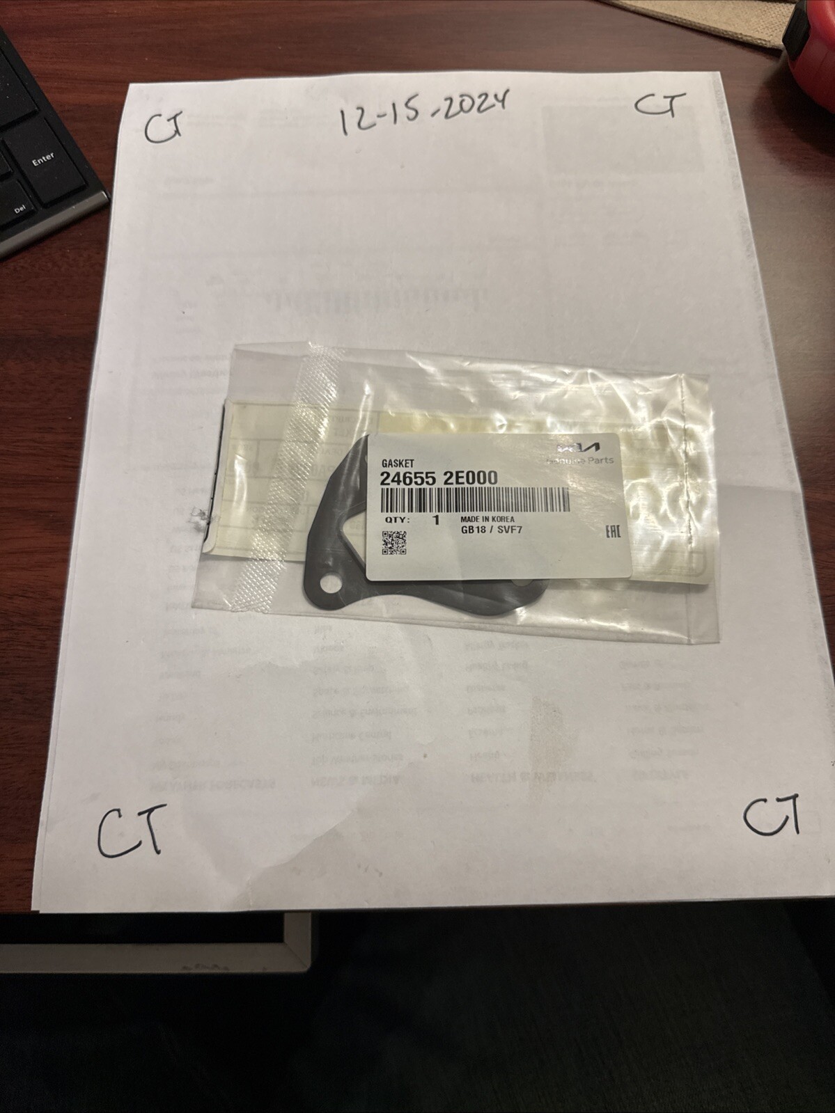 246552E000 - GASKET - Kia