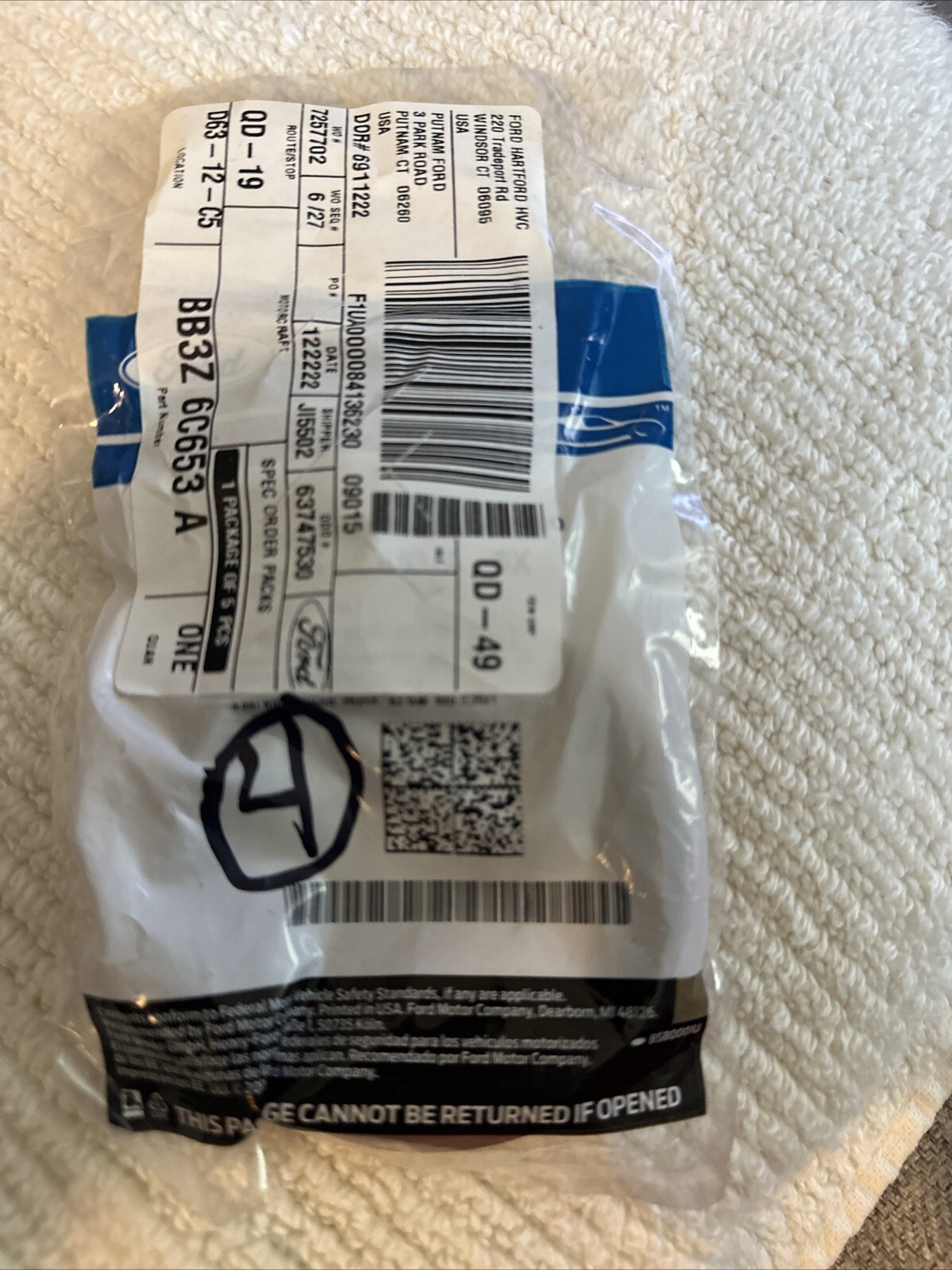 *4 pcs* OEM FORD 15-18 Transit-350 HD Throttle Body-Gasket BB3Z6C653A