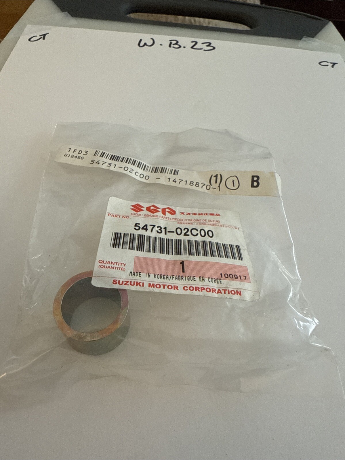 91 SUZUKI LT160E QUADSPORT LEFT/RIGHT FRONT WHEEL HUB SPACER COLLAR SLEEVE - Image 3