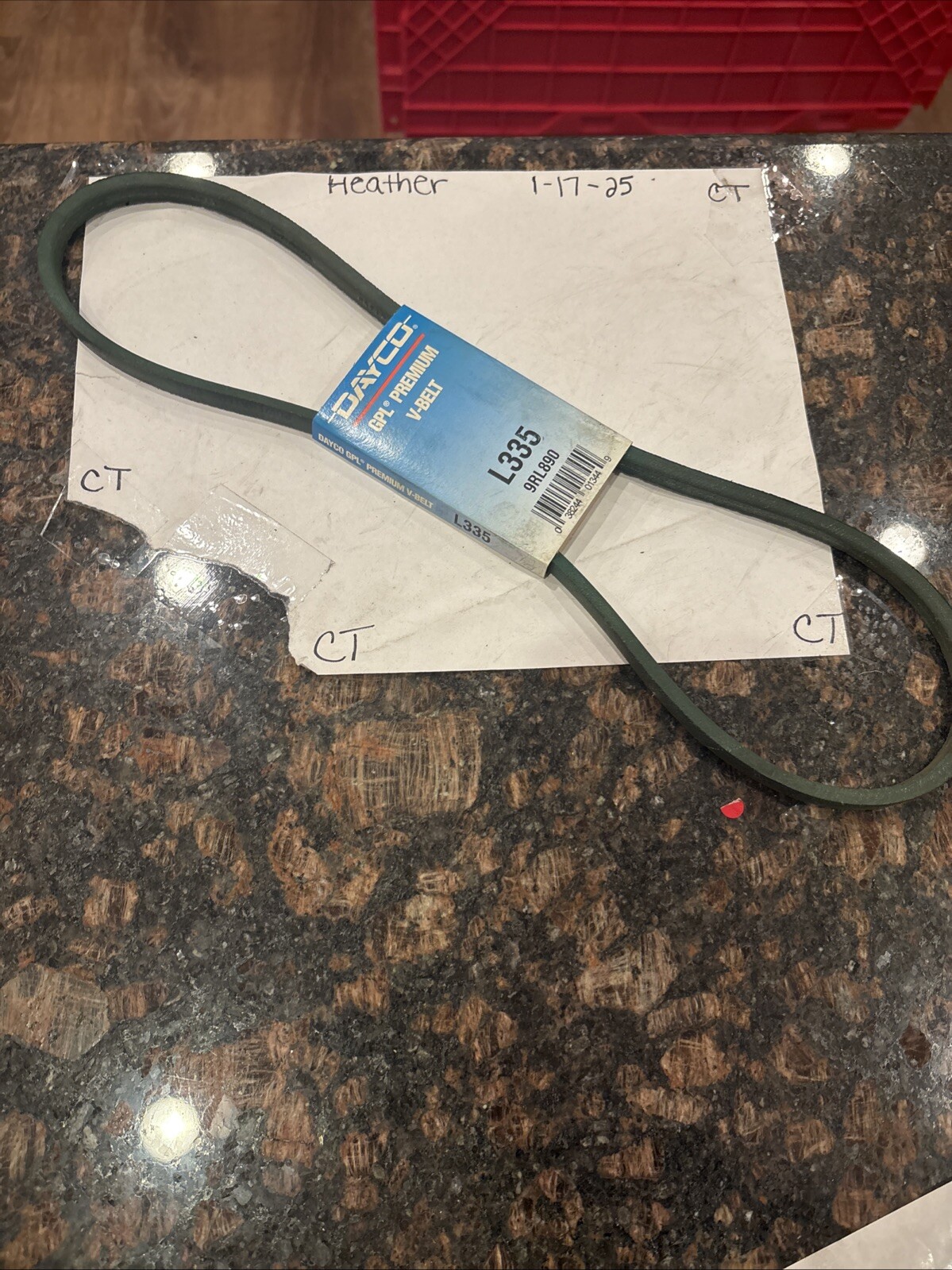 Accessory Drive Belt Dayco GPL PREMIUM L335 9RL890