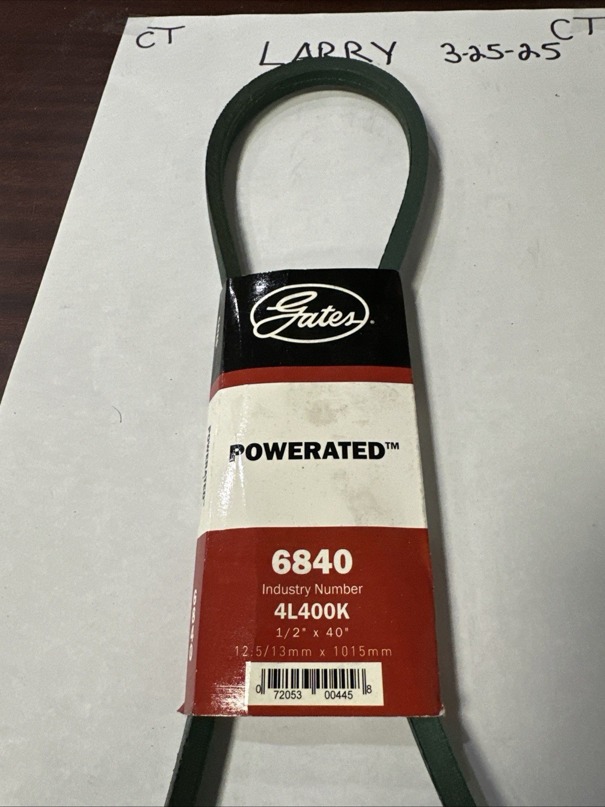 Accessory Drive Belt-FHP Medium Horse-Power V-Belt Gates 6840